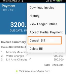 Cancel Bill